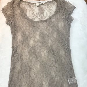 Derek Heart Mesh/Lace Shirt